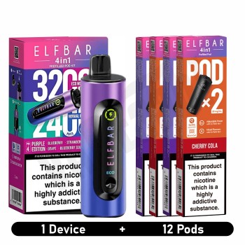 Elf Bar 4 in 1 Device + 12 Pods
